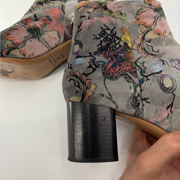 Rag & and Bone Floral Velvet Zip Up Drea Boho Festival Concert Boots Sz 40 US 9 - Picture 8 of 16